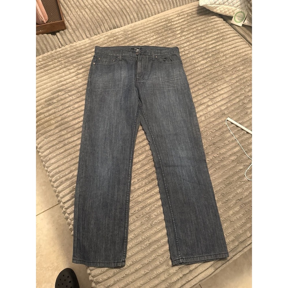 Alfani Gray Wash Straight Leg Jeans Waist 34 Inseam 30